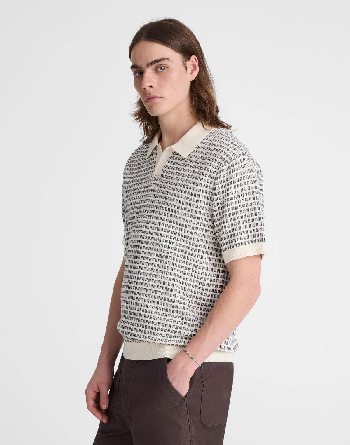 Madewell Single-Button Sweater Polo Vintage Ivory