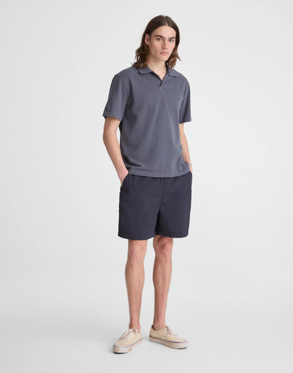 Madewell Short-Sleeve Compact-Knit Polo Heirloom Blue