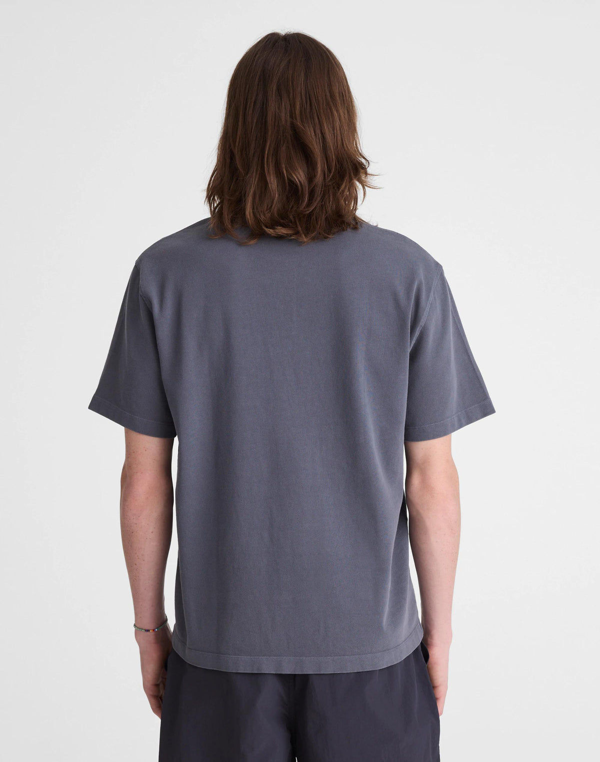 Madewell Short-Sleeve Compact-Knit Polo Heirloom Blue