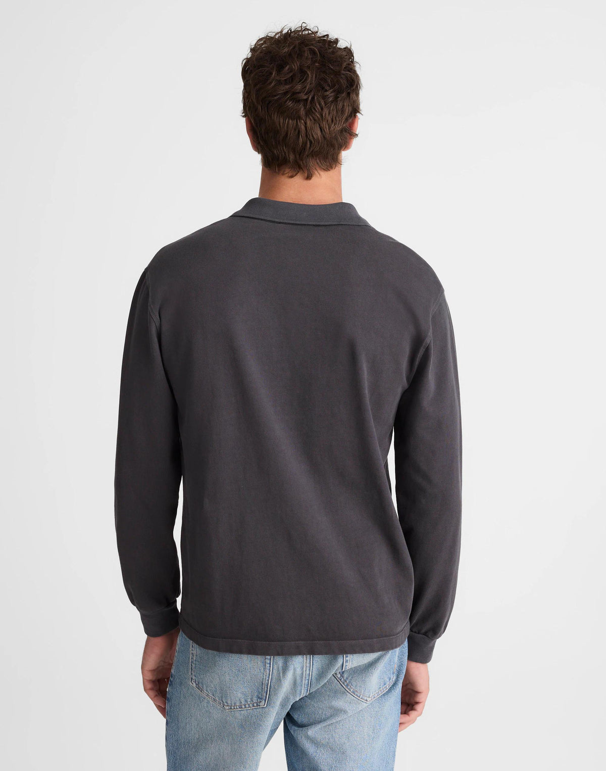 Madewell Compact-Knit Polo Coal