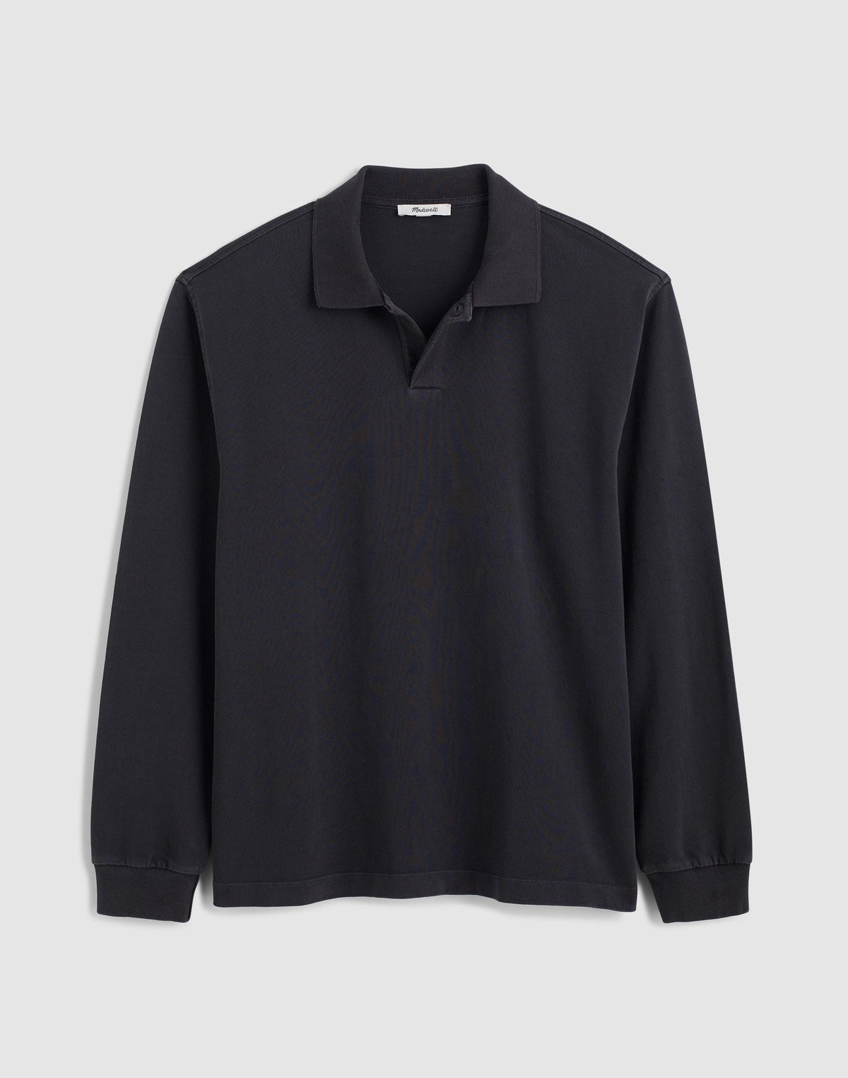 Madewell Compact-Knit Polo Coal