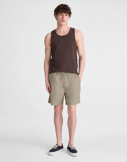 Madewell Pull-On Short in Poplin Washed Olive