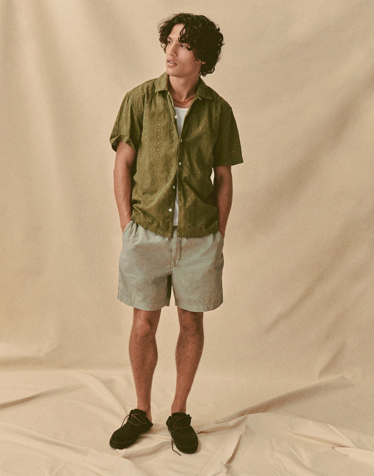 Madewell Pull-On Short in Poplin Washed Olive