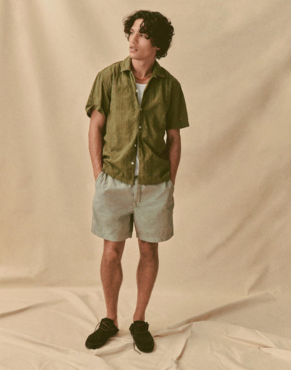 Madewell Pull-On Short in Poplin Washed Olive