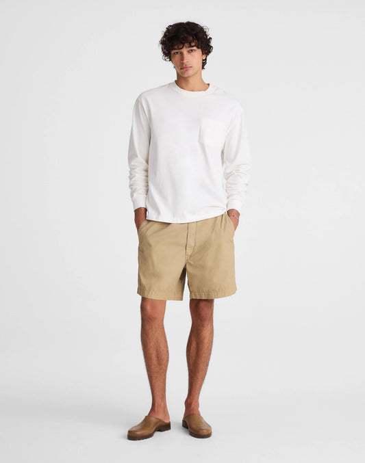 Madewell Pull-On Short in Poplin Khaki