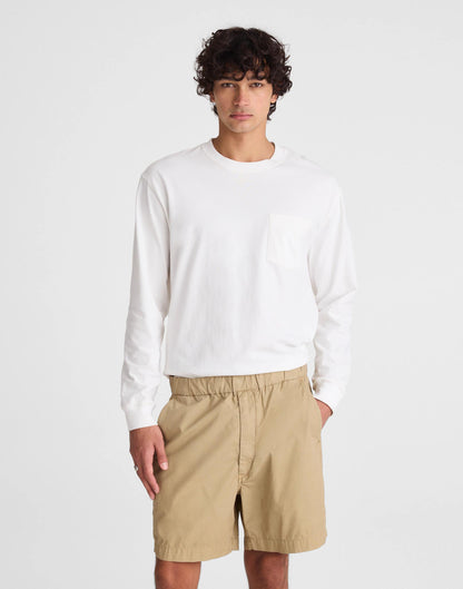 Madewell Pull-On Short in Poplin Khaki