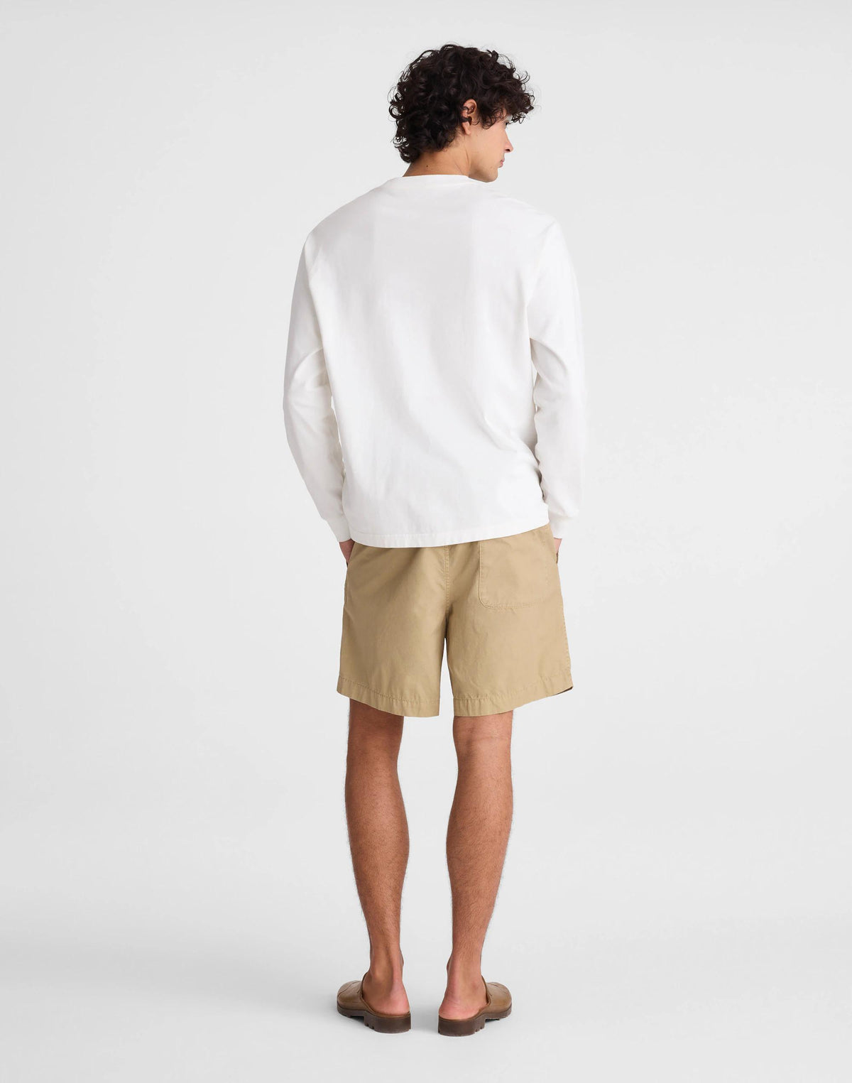 Madewell Pull-On Short in Poplin Khaki