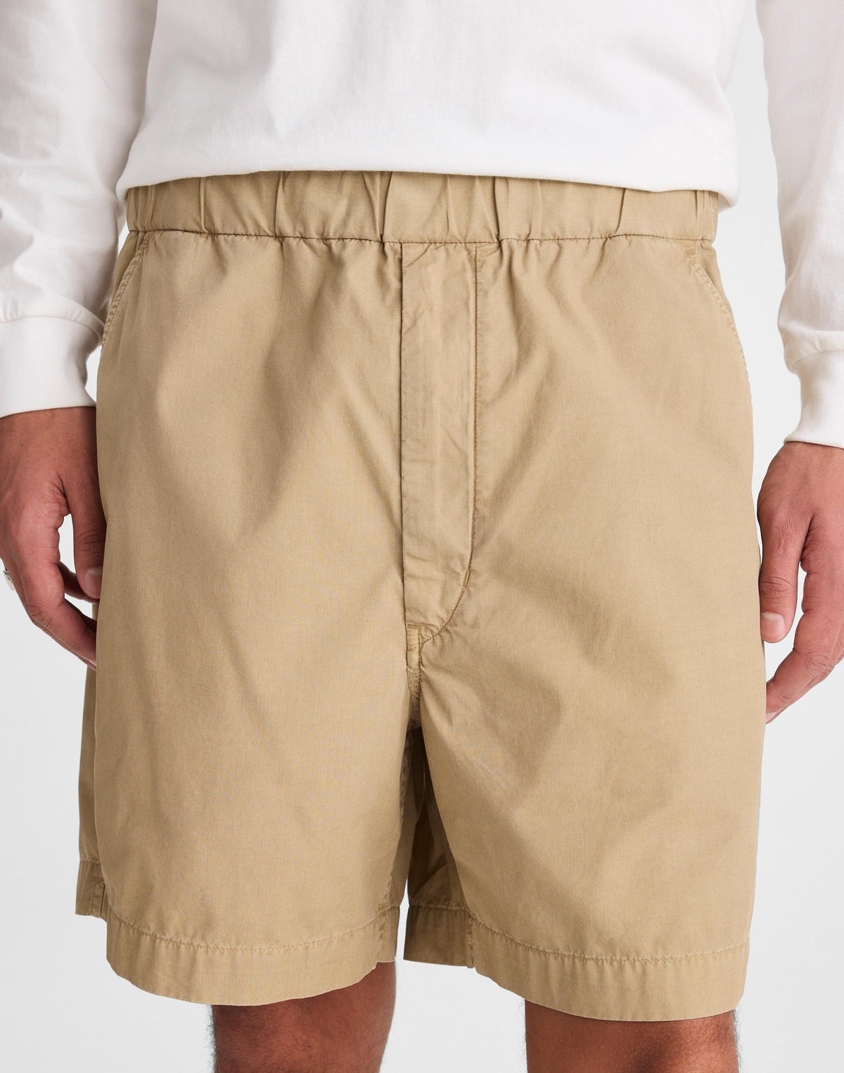 Madewell Pull-On Short in Poplin Khaki