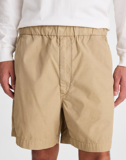 Madewell Pull-On Short in Poplin Khaki