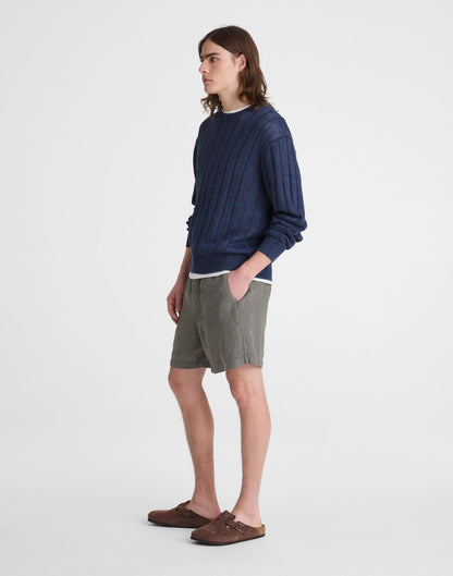 Madewell Pull-On Shorts in Linen Stormy Spruce