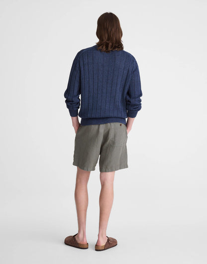 Madewell Pull-On Shorts in Linen Stormy Spruce