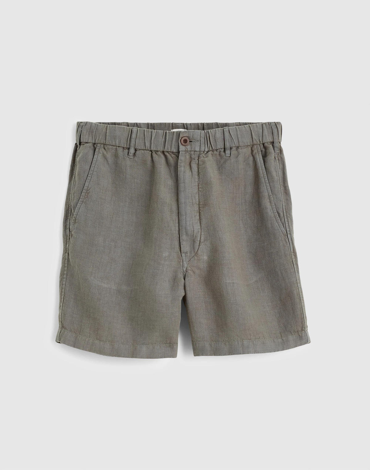 Madewell Pull-On Shorts in Linen Stormy Spruce