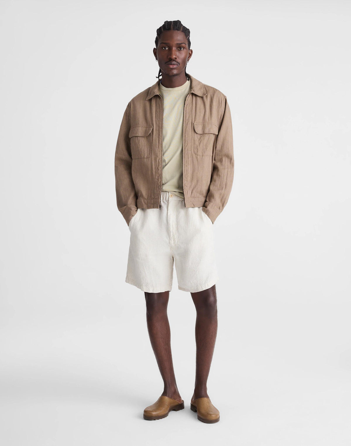 Madewell Pull-On Shorts in Linen Bleached