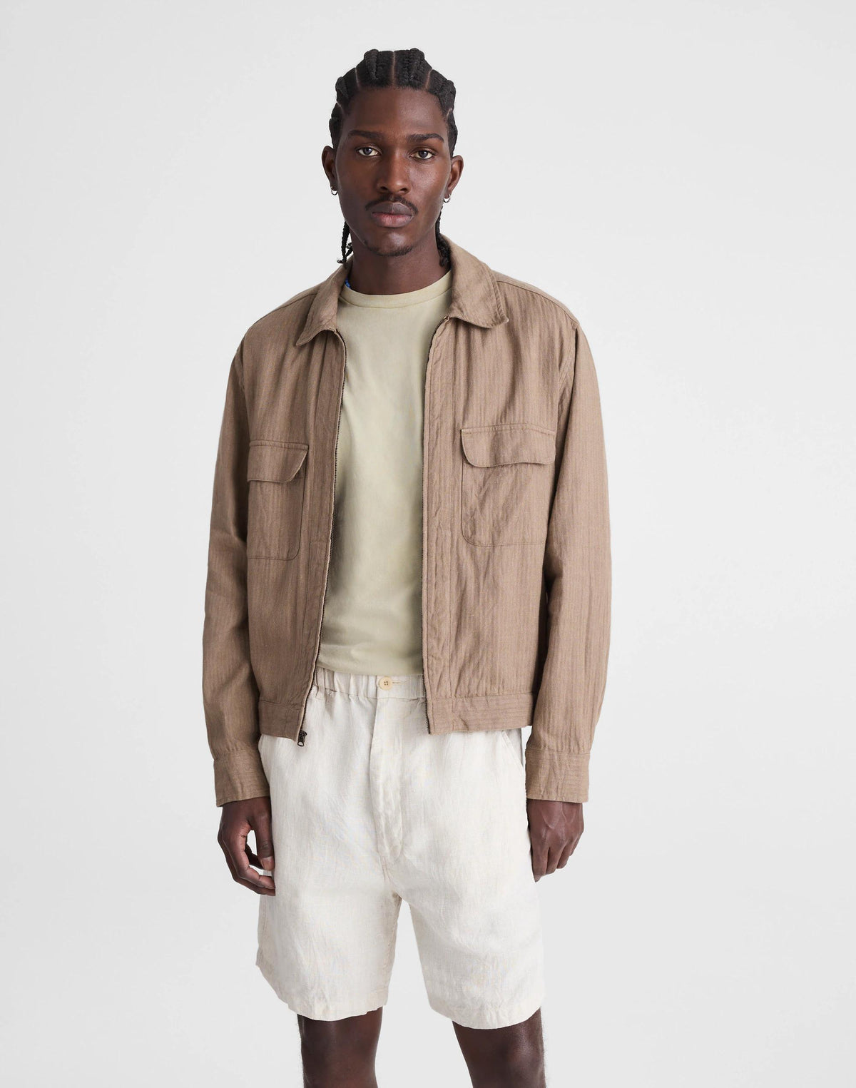 Madewell Pull-On Shorts in Linen Bleached