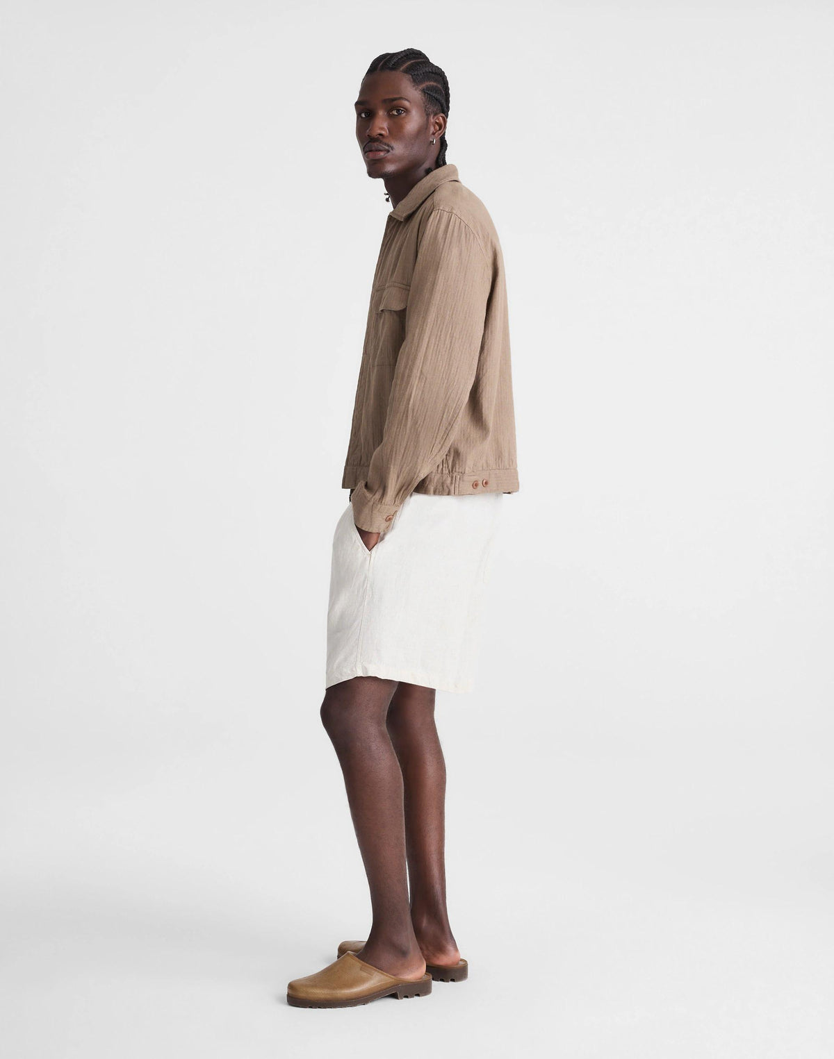 Madewell Pull-On Shorts in Linen Bleached