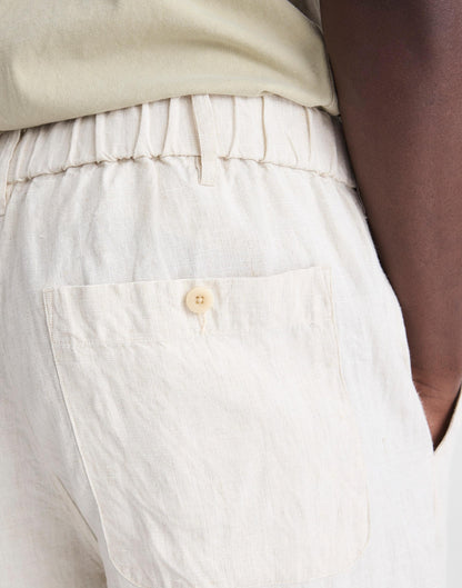 Madewell Pull-On Shorts in Linen Bleached