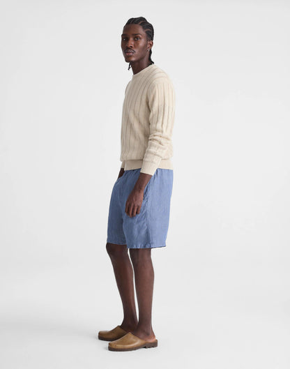 Madewell Pull-On Shorts in Linen Light Chambray