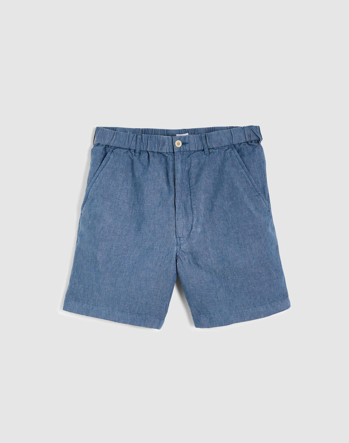 Madewell Pull-On Shorts in Linen Light Chambray