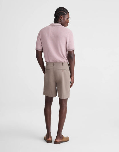 Madewell Pleated Chino Shorts in Uniform Twill Dark Driftwood