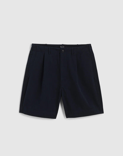 Madewell Pleated Chino Shorts in Uniform Twill Navy
