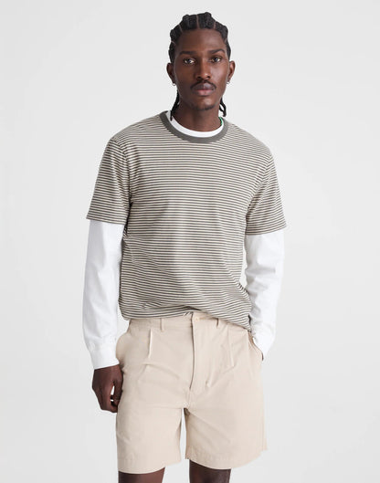 Madewell Pleated Chino Shorts in Uniform Twill Toasted Cashew