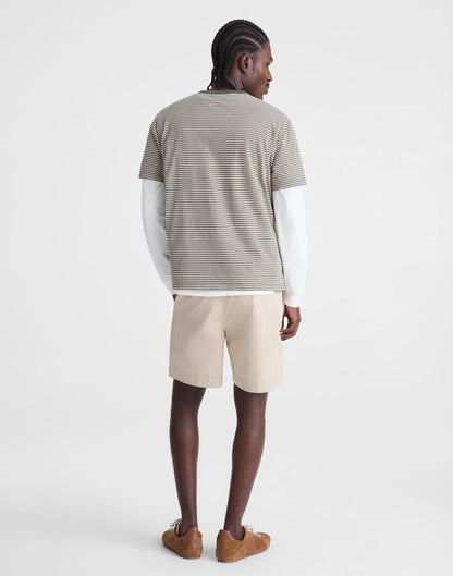 Madewell Pleated Chino Shorts in Uniform Twill Toasted Cashew