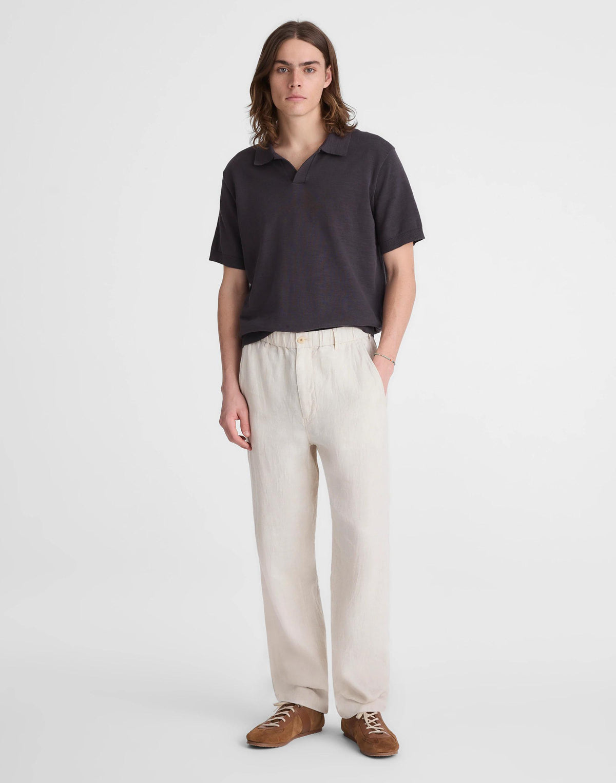 Madewell Pull-On Pant in Linen Bleached