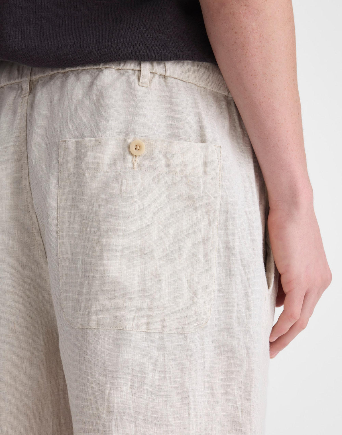 Madewell Pull-On Pant in Linen Bleached