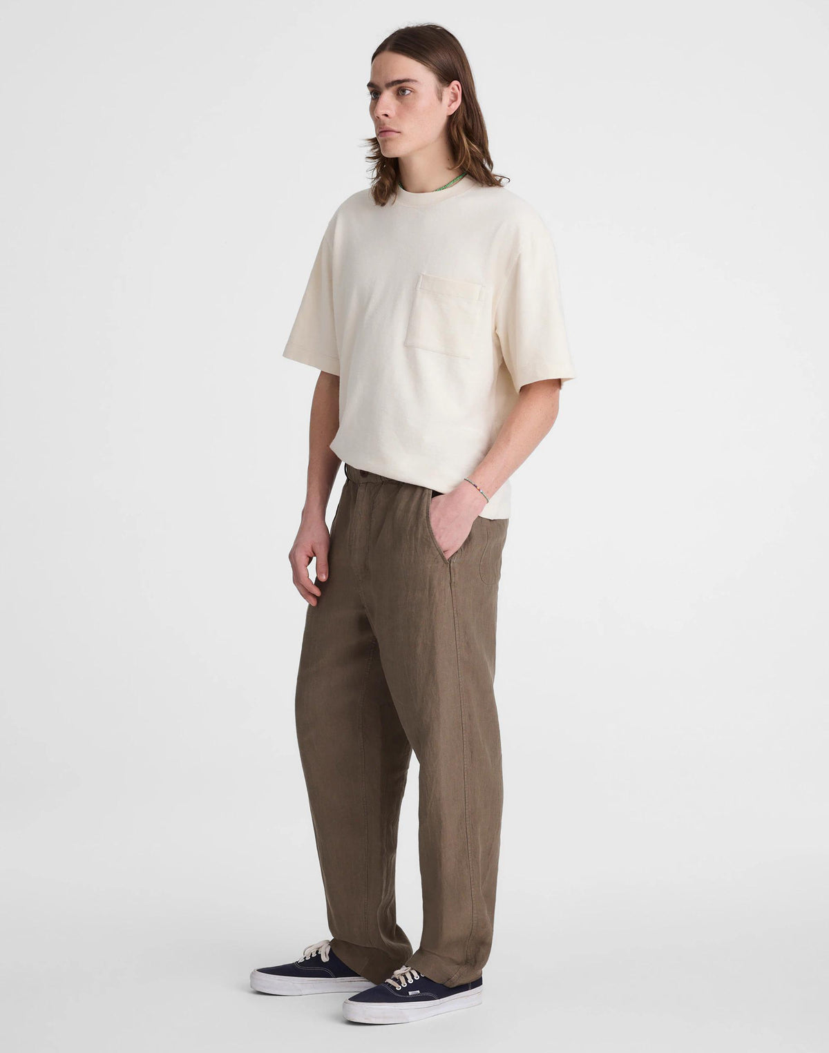Madewell Pull-On Pant in Linen Olive