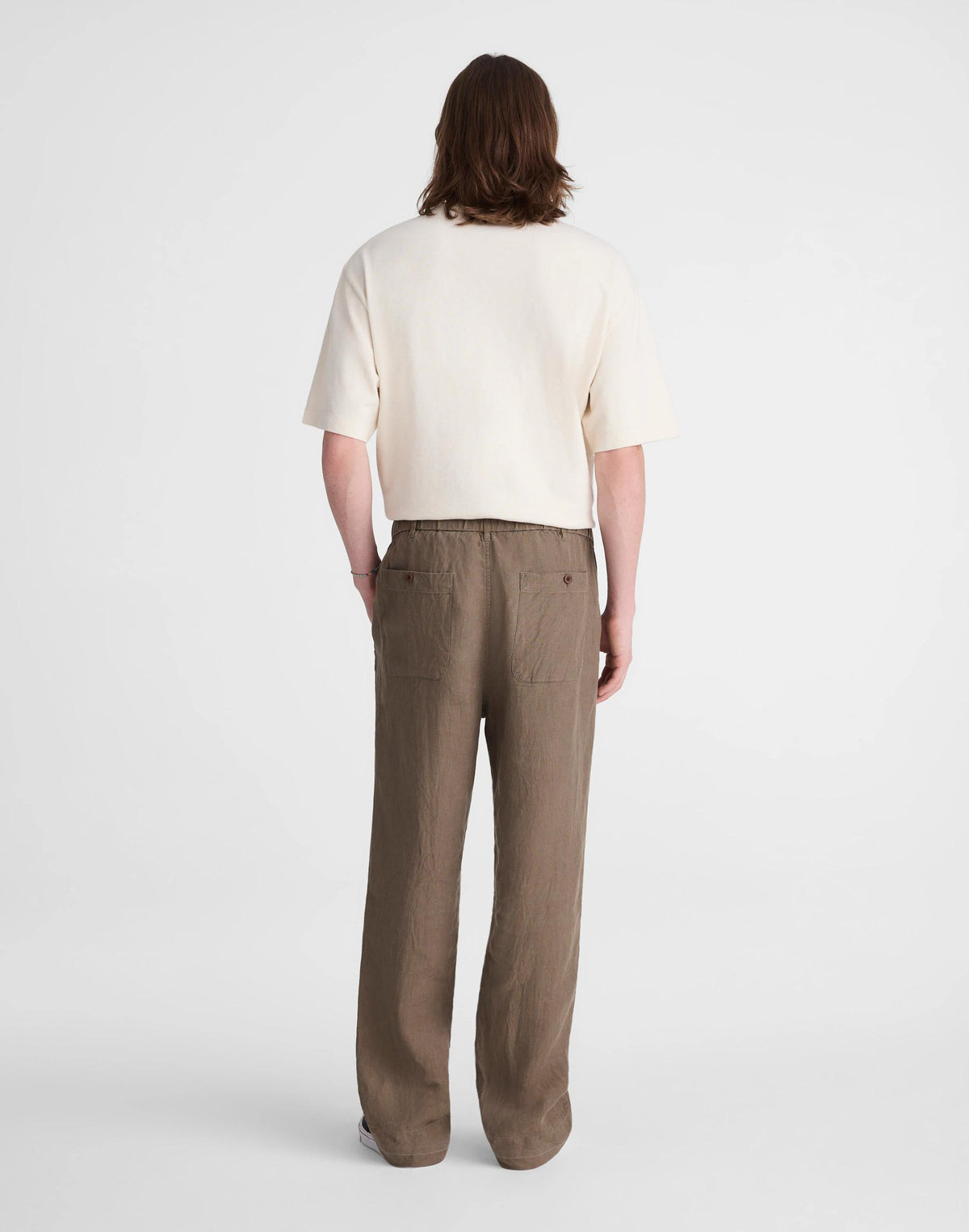 Madewell Pull-On Pant in Linen Olive