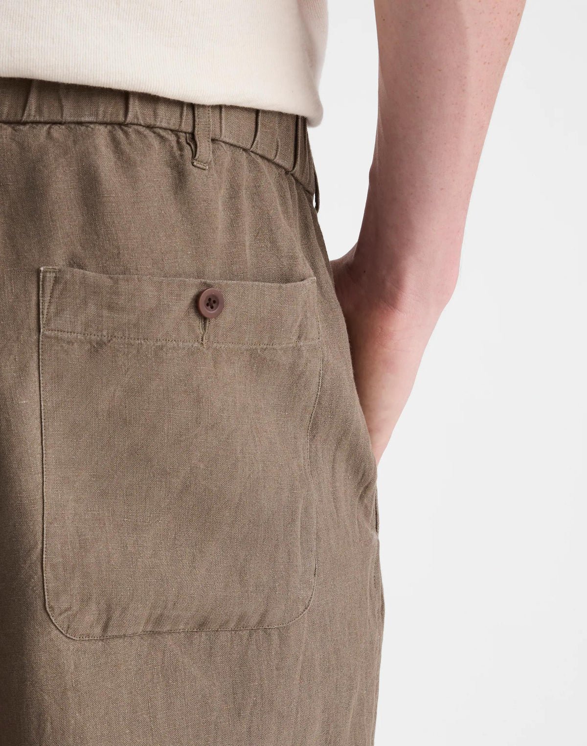 Madewell Pull-On Pant in Linen Olive