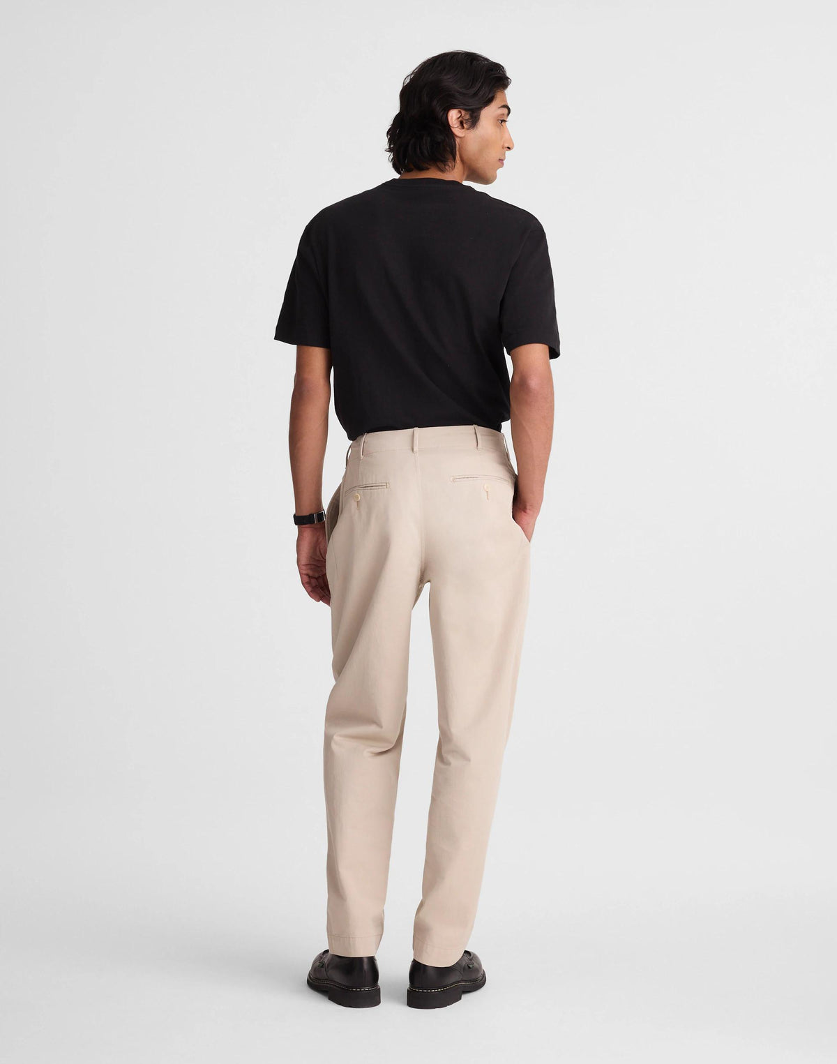 Madewell Pleated Chino Pants in Uniform Twill Toasted Cashew