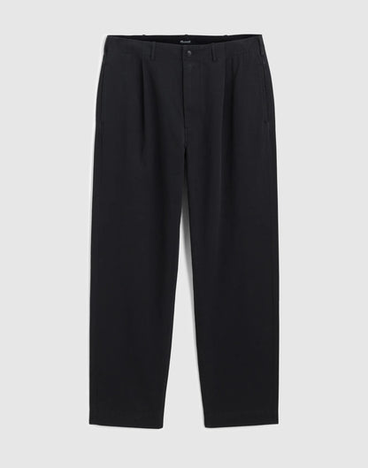 Madewell Pleated Chino Pants in Uniform Twill Pepper