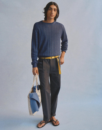 Madewell Pleated Chino Pants in Uniform Twill Pepper