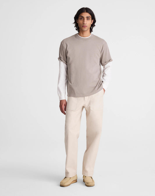 Madewell Fatigue Pants in Reverse Sateen Stone