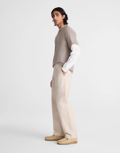 Madewell Fatigue Pants in Reverse Sateen Stone
