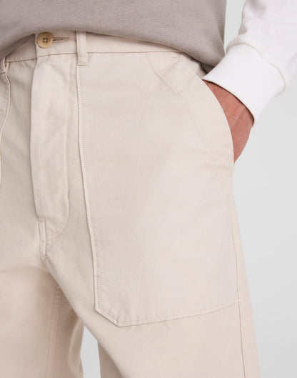 Madewell Fatigue Pants in Reverse Sateen Stone