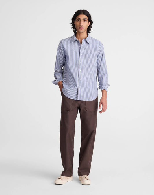 Madewell Fatigue Pants in Reverse Sateen Dark Brown