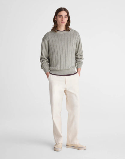 Madewell Crewneck Sweater in DuneRib Linen Light Sage