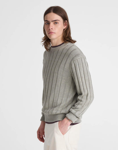 Madewell Crewneck Sweater in DuneRib Linen Light Sage