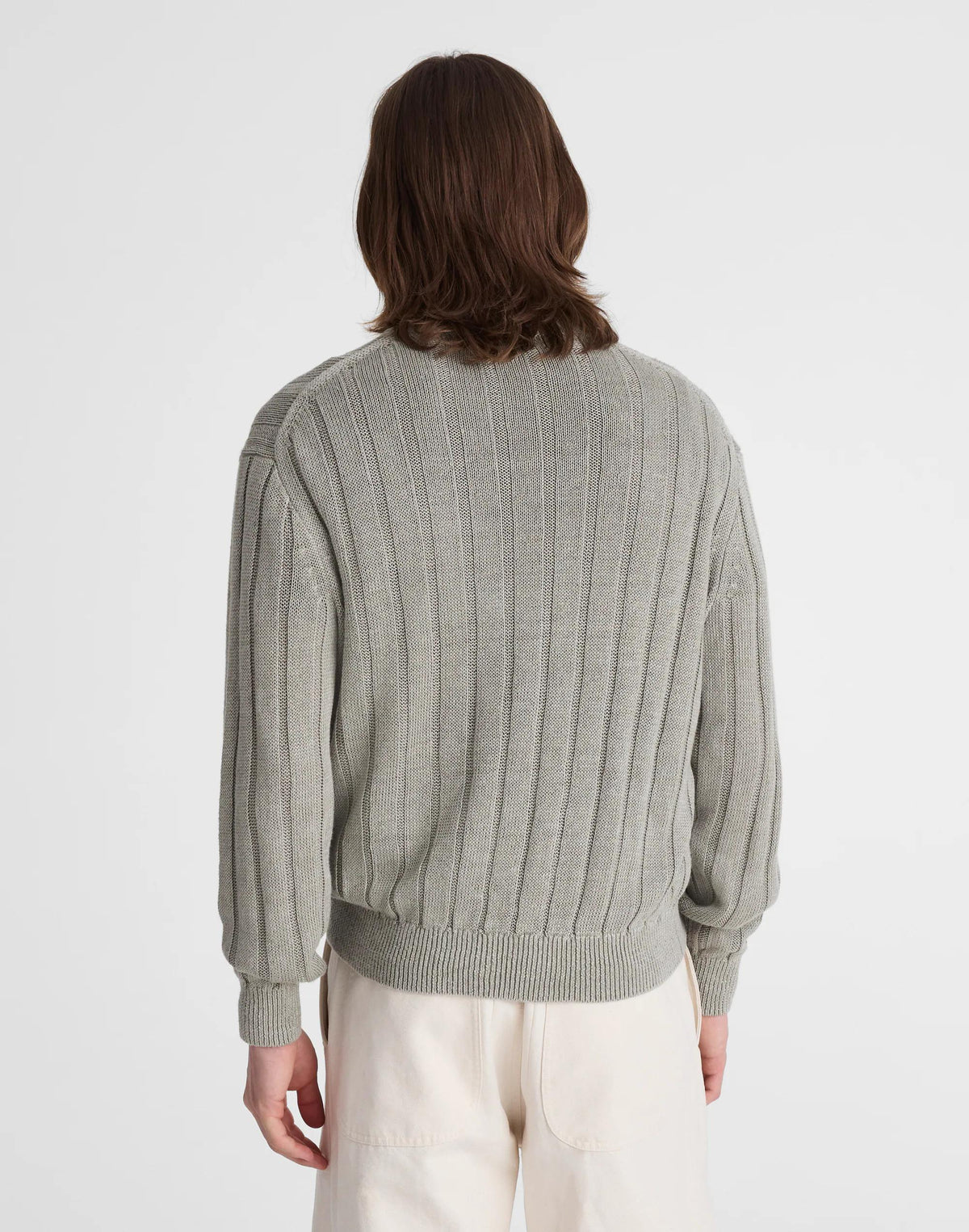 Madewell Crewneck Sweater in DuneRib Linen Light Sage