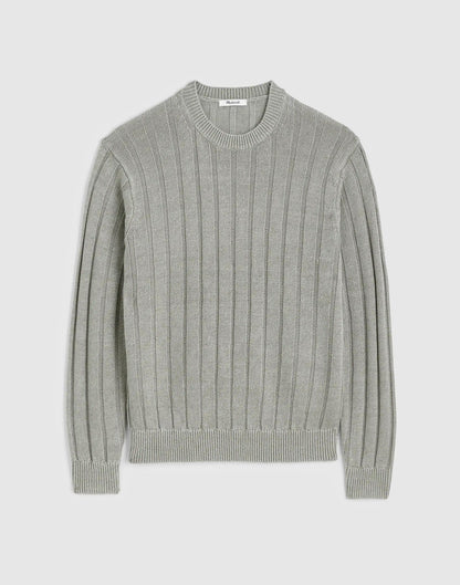 Madewell Crewneck Sweater in DuneRib Linen Light Sage