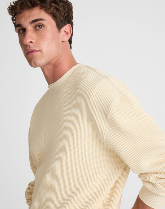 Madewell Waffle-Knit Sweatshirt Antique Cream