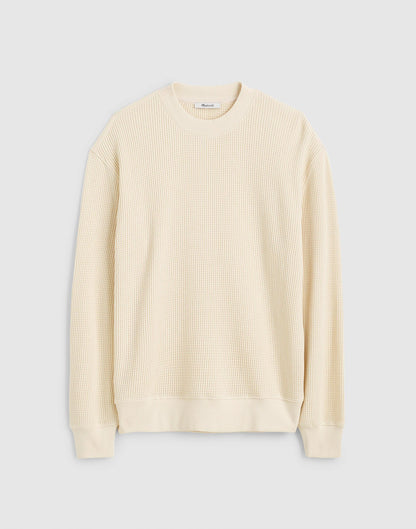 Madewell Waffle-Knit Sweatshirt Antique Cream
