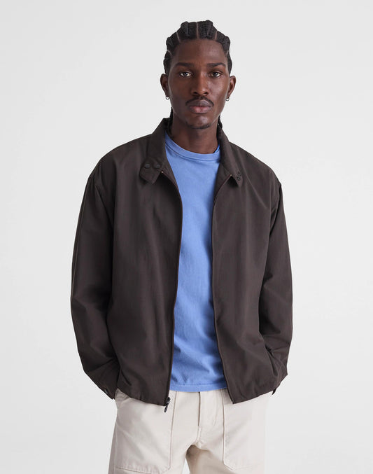 Madewell Harrington Jacket in Nylon Dark Brown