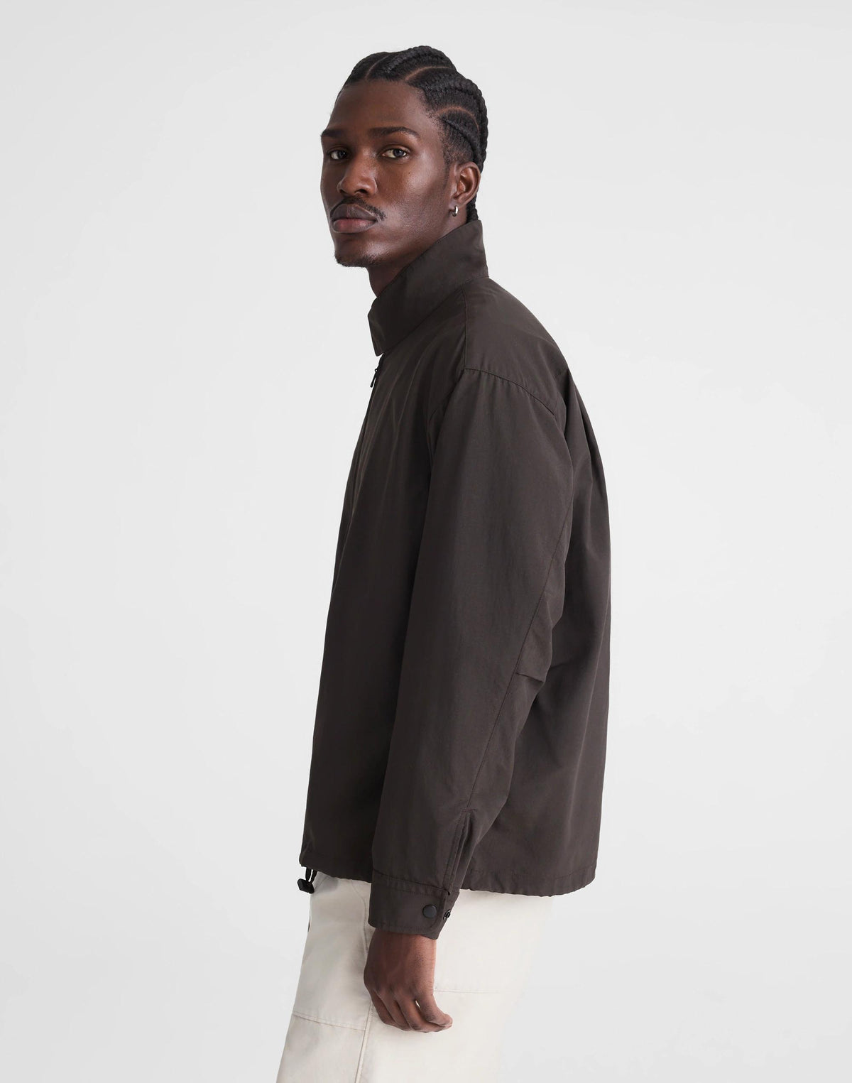 Madewell Harrington Jacket in Nylon Dark Brown