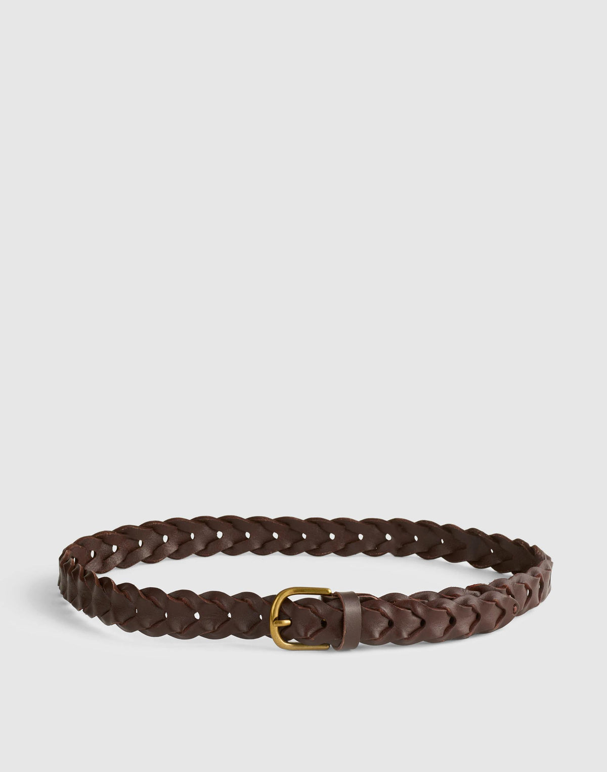 Madewell Linked Leather Belt Coffee Bean