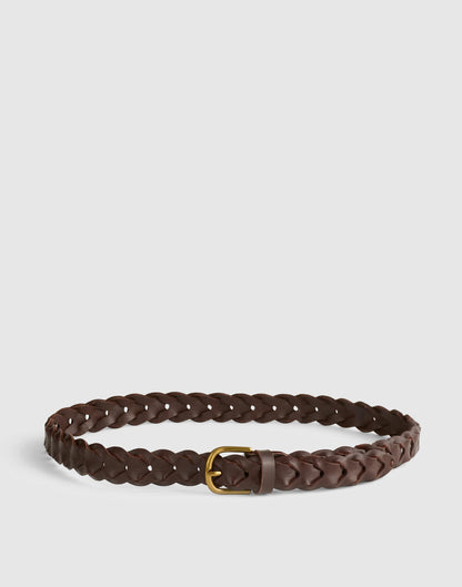 Madewell Linked Leather Belt Coffee Bean