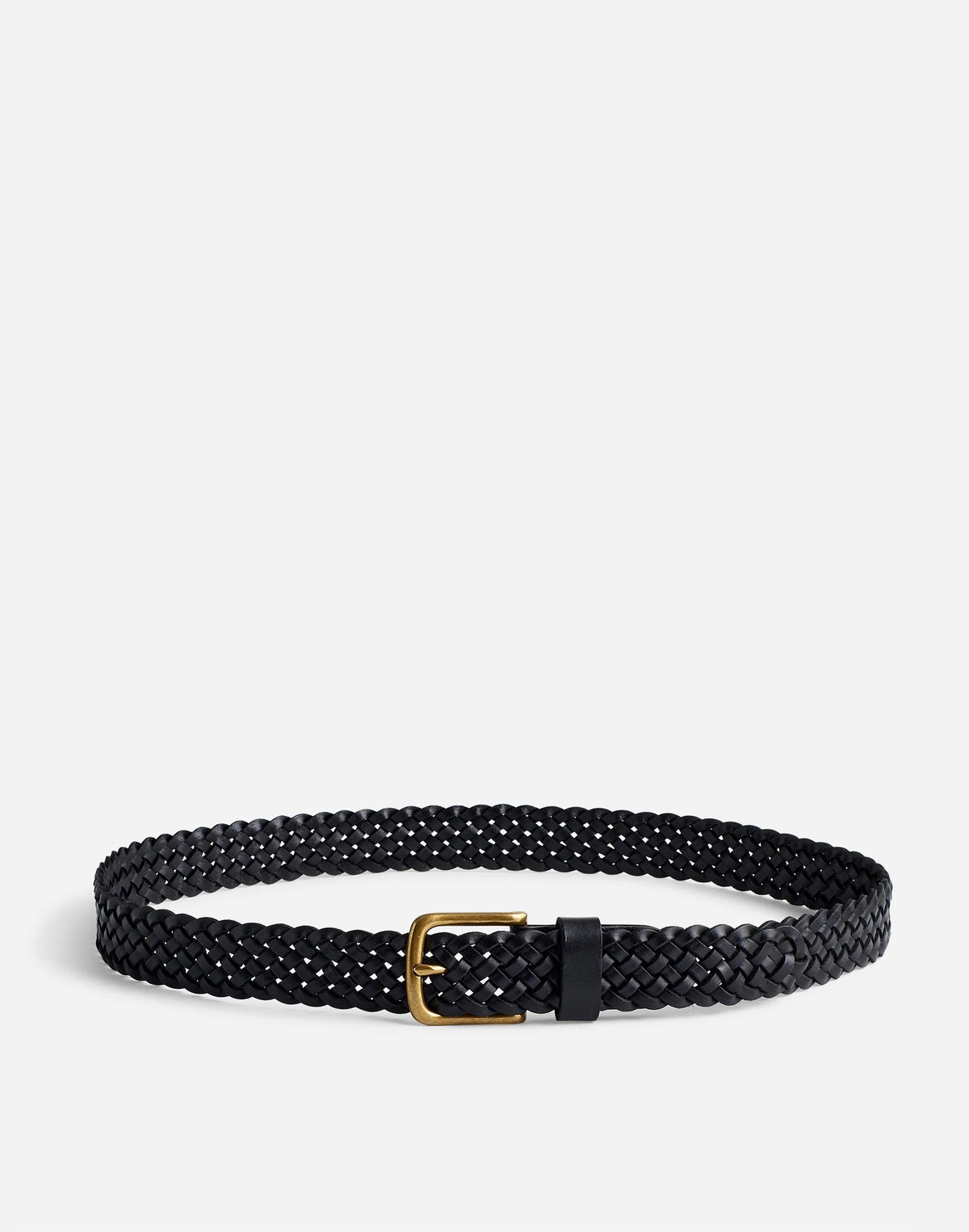 Madewell Woven Leather Belt True Black