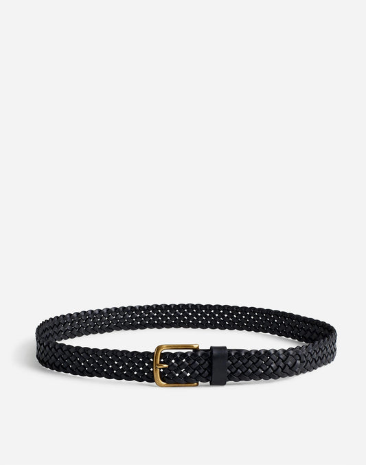Madewell Woven Leather Belt True Black